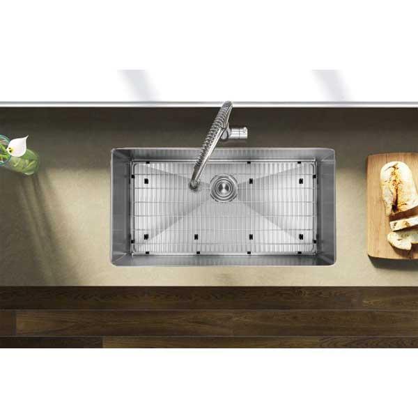 Elkay® Crosstown® EFRU311610TC Kitchen Sink, Rectangular, 304 Stainless Steel, Polished Satin, Import thumbnail 4