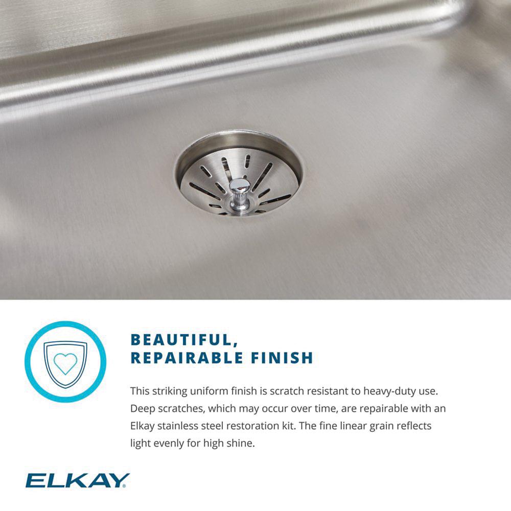 Elkay® Lustertone® Classic ELUH311910R Kitchen Sink, Stainless Steel, Lustrous Satin, Domestic thumbnail 2