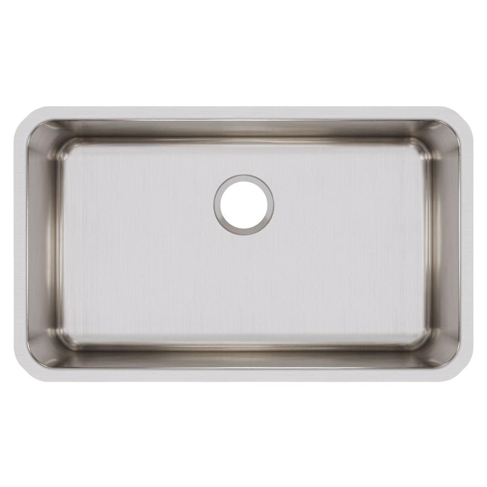 Elkay® Lustertone® Classic ELUH281610 Kitchen Sink, Rectangular, Stainless Steel, Lustrous Satin, Domestic thumbnail 2