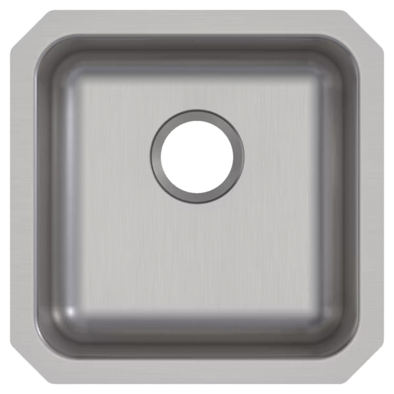 Elkay® Lustertone ELUHAD141455 Kitchen Sink, Rectangular, Stainless Steel, Lustrous Satin, Domestic