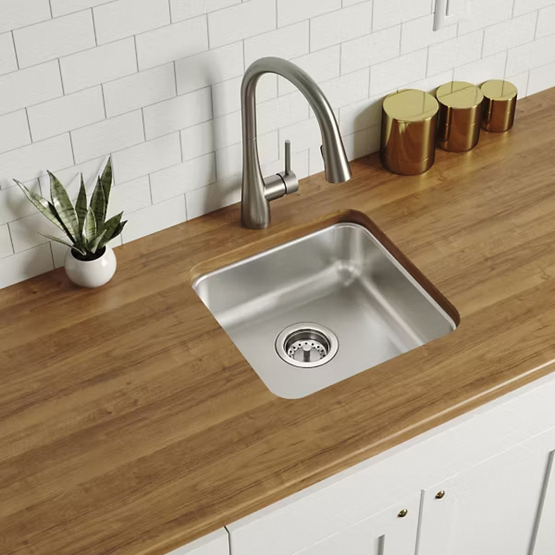Elkay® Lustertone ELUHAD141455 Kitchen Sink, Rectangular, Stainless Steel, Lustrous Satin, Domestic thumbnail 2