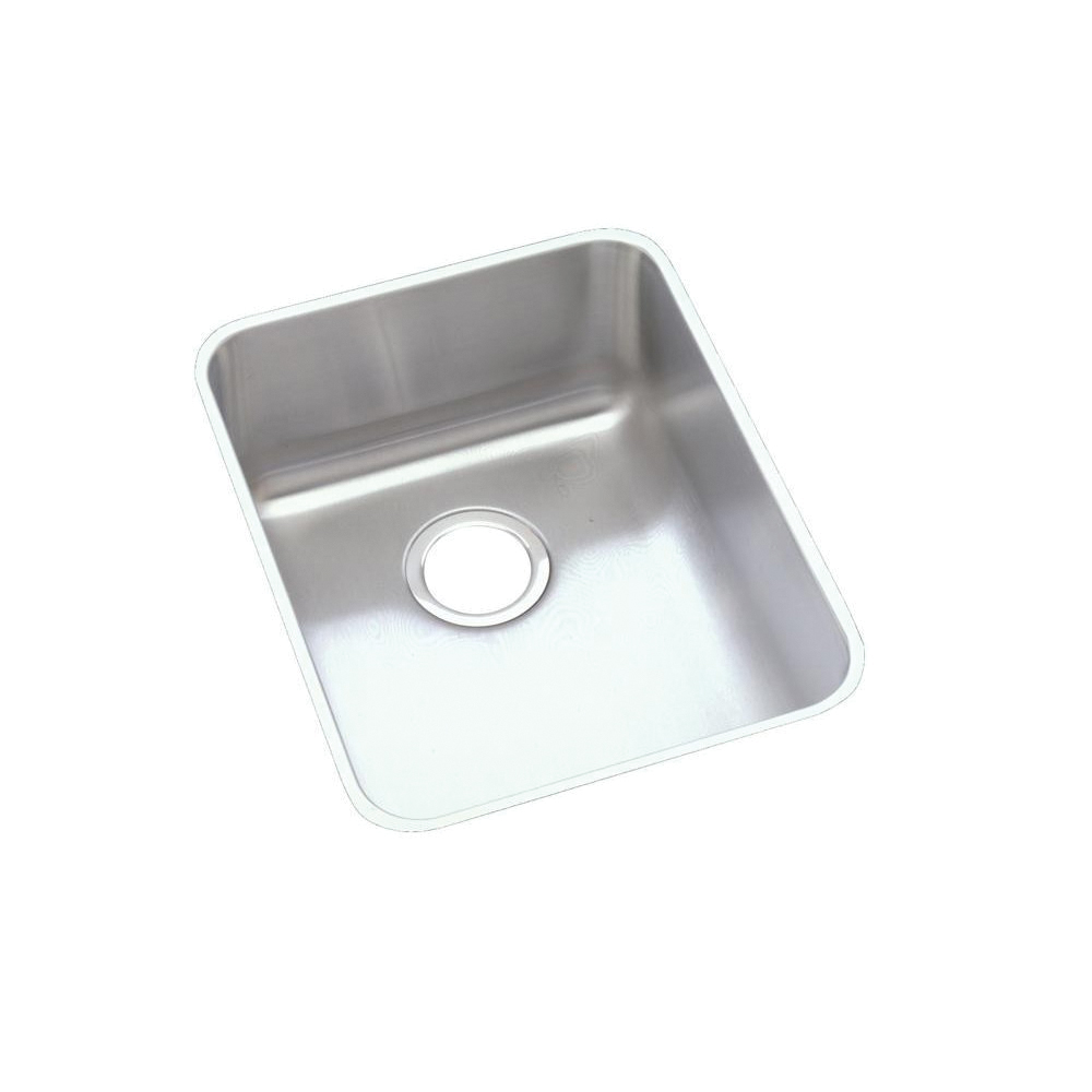 Elkay® Lustertone® Classic ELUH1418 Kitchen Sink, Rectangular, Stainless Steel, Lustrous Satin, Domestic