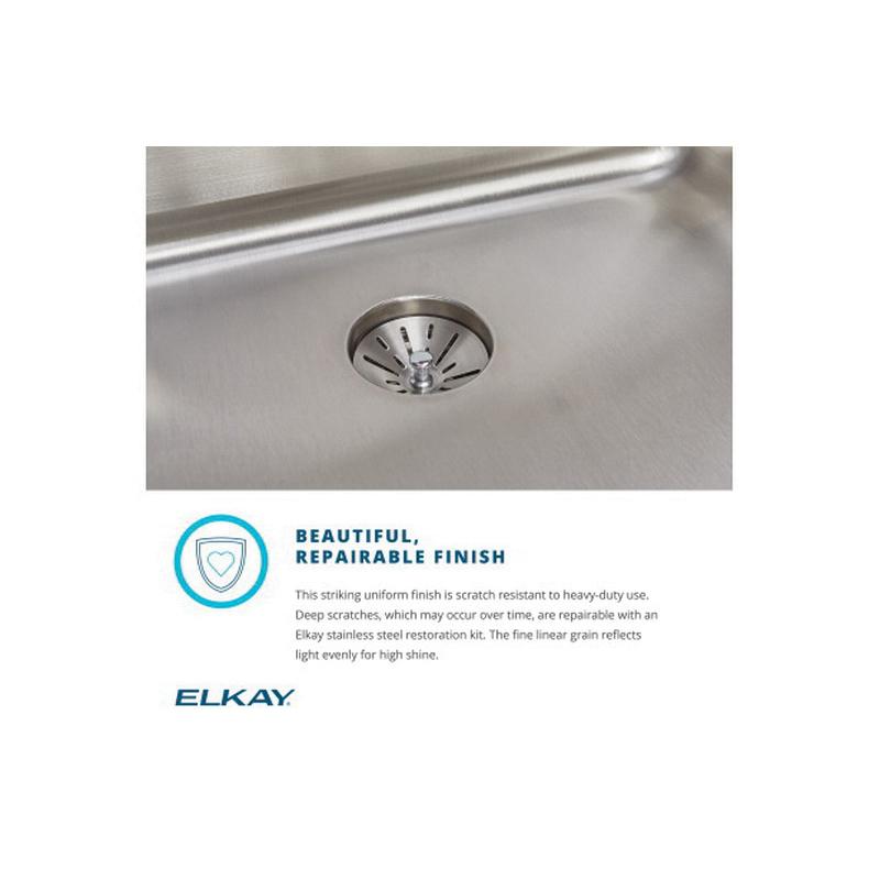 Elkay® Lustertone™ Classic ELUHAD281655 Kitchen Sink, 304 Stainless Steel, Lustrous Satin, Domestic thumbnail 2