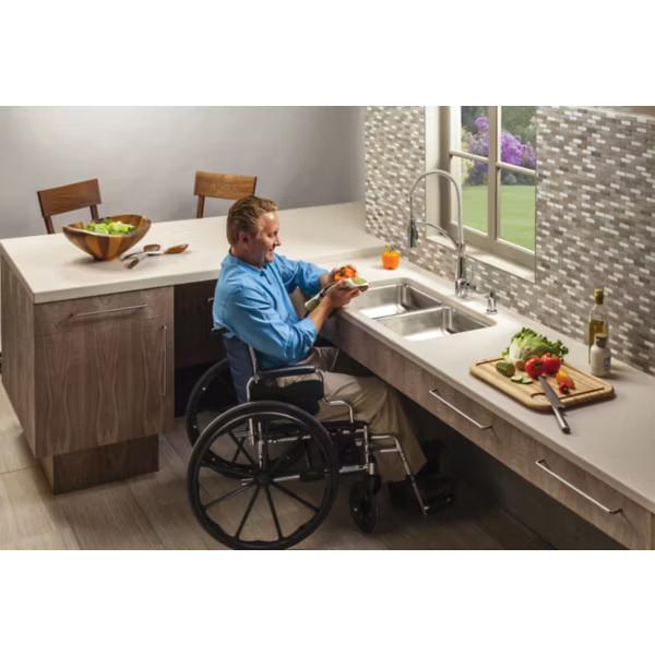 Elkay® Lustertone Classic ELUHAD311845 Kitchen Sink, Stainless Steel, Lustrous Satin, Domestic thumbnail 2