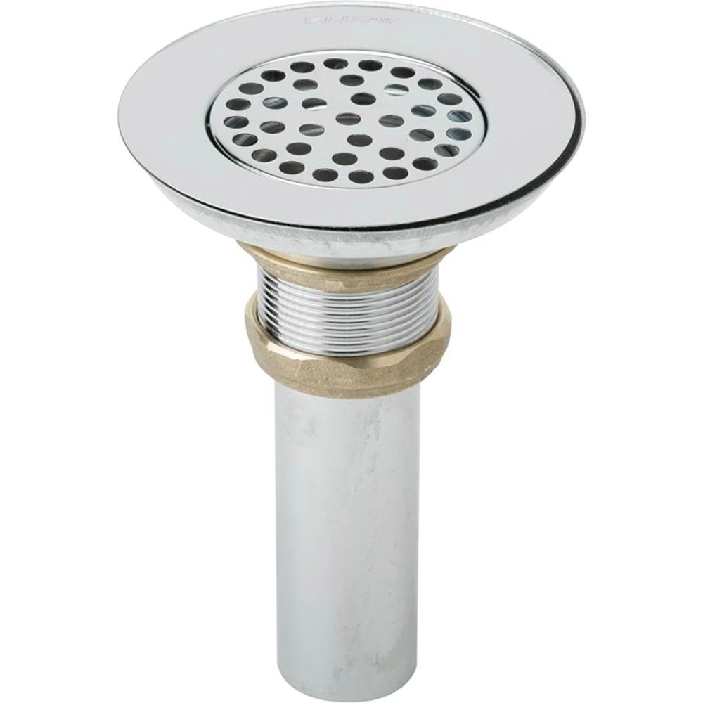 Elkay&reg; LK18 Strainer and Tailpiece, 3-1/2 in Nominal, Brass Drain, Polished Nickel-Plated
