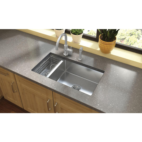 Elkay® LK7922SSS Kitchen Sink Faucet, Deck, With Side Spray, Satin