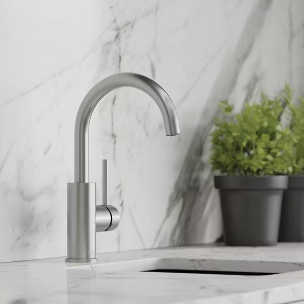Elkay® Avado® LKAV3021LS Bar Faucet, Deck, Single-Handle, Lustrous Steel thumbnail 4