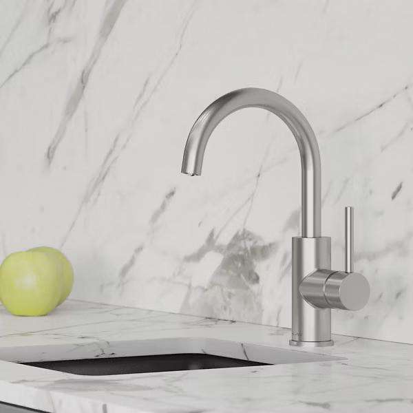 Elkay® Avado® LKAV3021LS Bar Faucet, Deck, Single-Handle, Lustrous Steel thumbnail 3