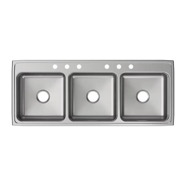 Elkay® Lustertone Classic LTR5422106 Kitchen Sink, 6 -Hole, Stainless Steel, Lustrous Satin, Domestic thumbnail 2