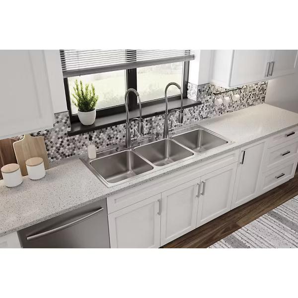 Elkay® Lustertone Classic LTR5422106 Kitchen Sink, 6 -Hole, Stainless Steel, Lustrous Satin, Domestic thumbnail 3