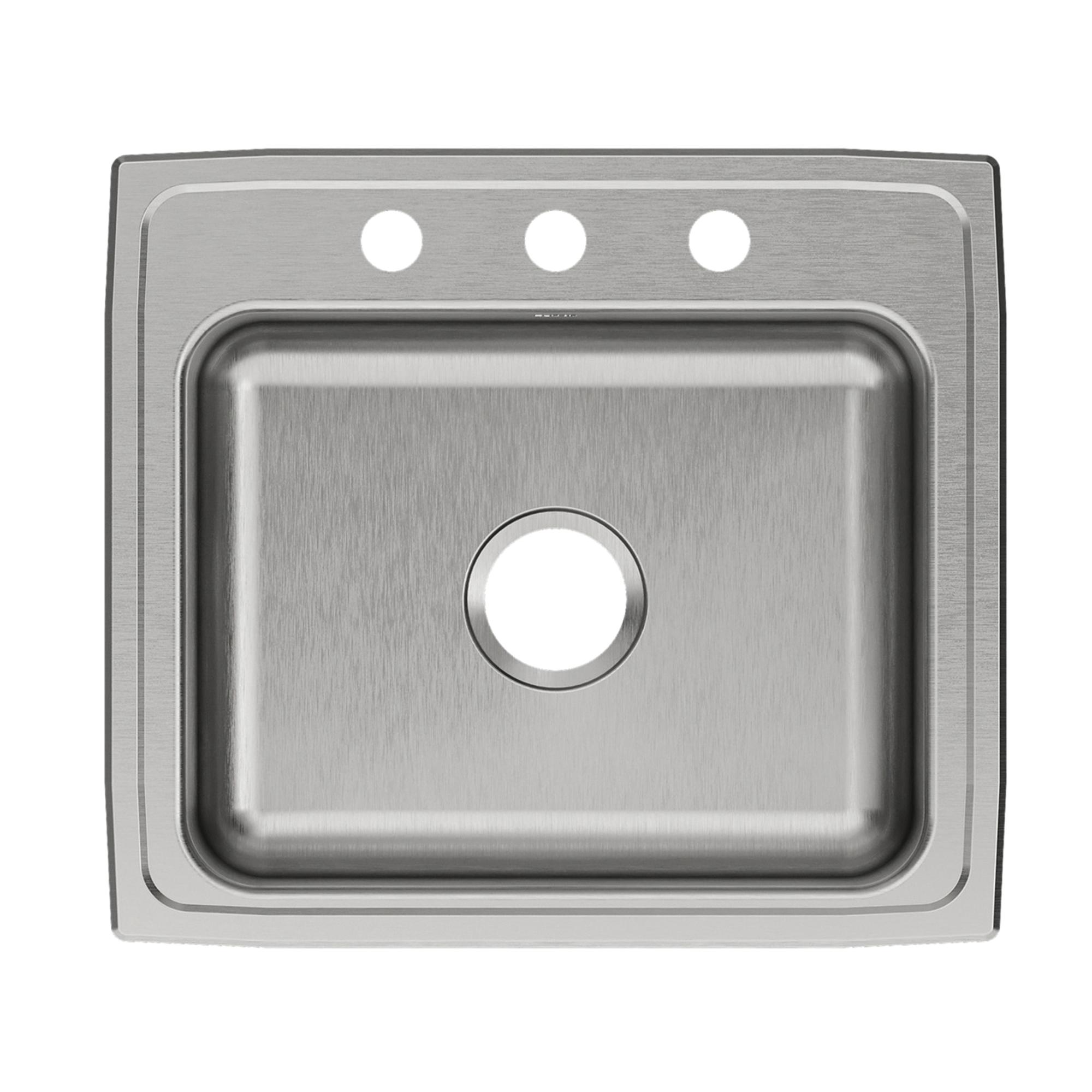 Elkay® Celebrity PSR22193 Sink, Rectangular, 3 -Hole, Stainless Steel, Brushed Satin, Domestic thumbnail 4