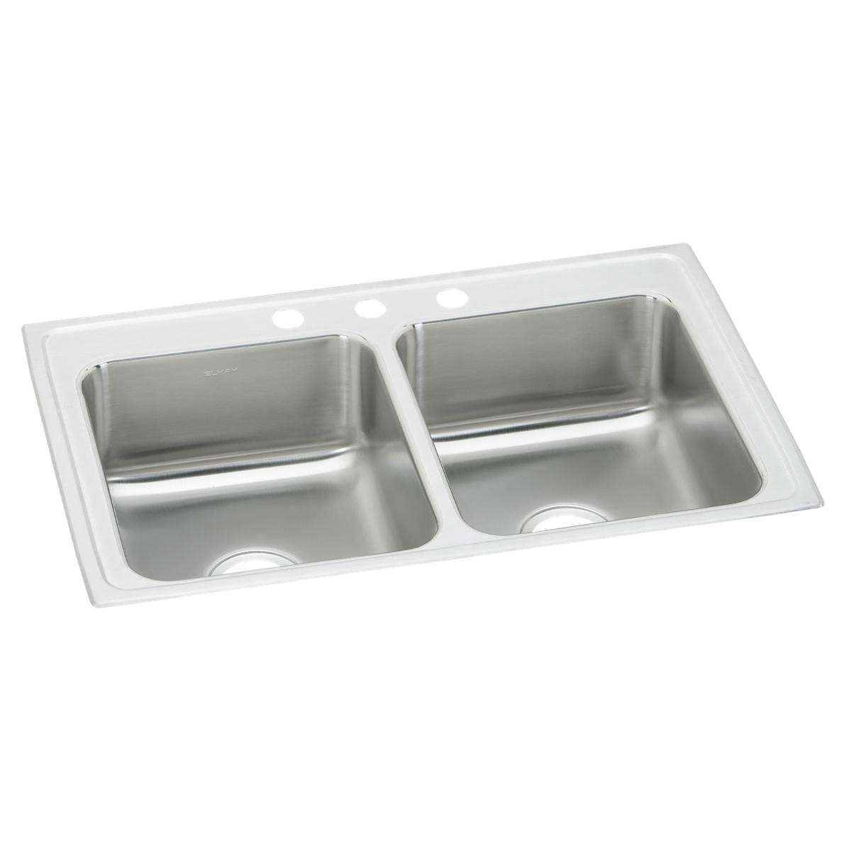 Elkay® Celebrity® PSR33223 Kitchen Sink, Rectangular, 3 -Hole, Stainless Steel, Brushed Satin, Domestic thumbnail 2