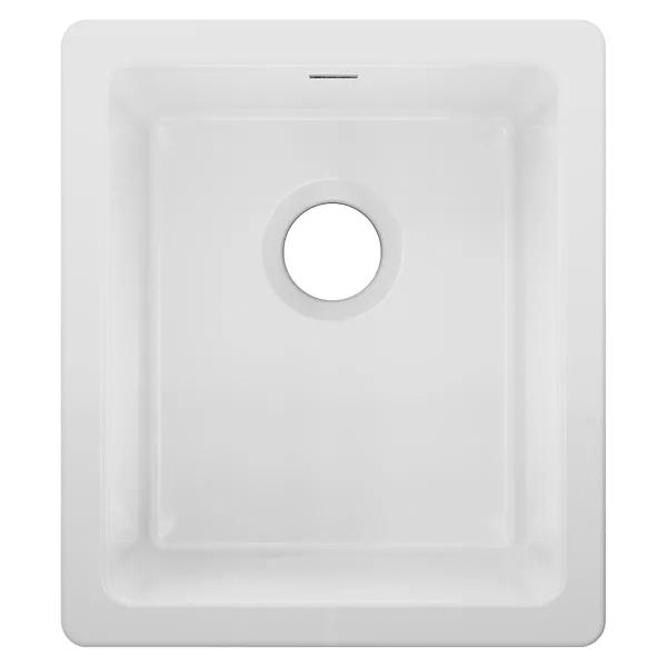 Elkay® Fireclay SWU1517WH Bar Sink, Fireclay, White, Import