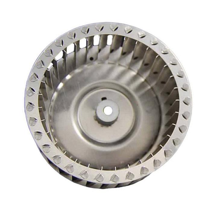 Embraco by Packard A65048BW Blower Wheel, 3.82 in Dia Wheel, 1.65 in W Wheel, 5/16 in Bore, CW Hub End Rotation