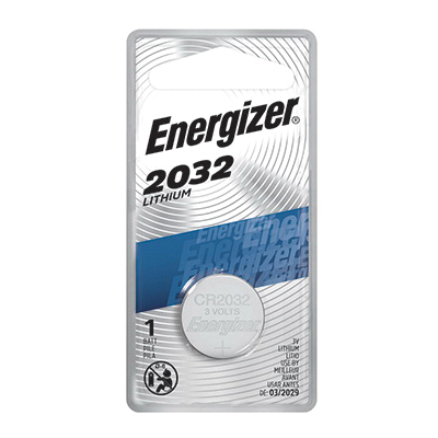 Energizer® 2032 Coin Cell Battery, 235 mAh Battery Capacity, 3 V Nominal, 2032 Battery