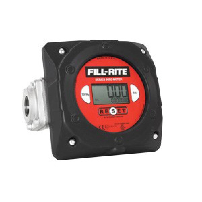 FILL-RITE® 900CD Digital Flow Meter, 1 in Connection, +/-1.25 % Accuracy, Aluminum Body