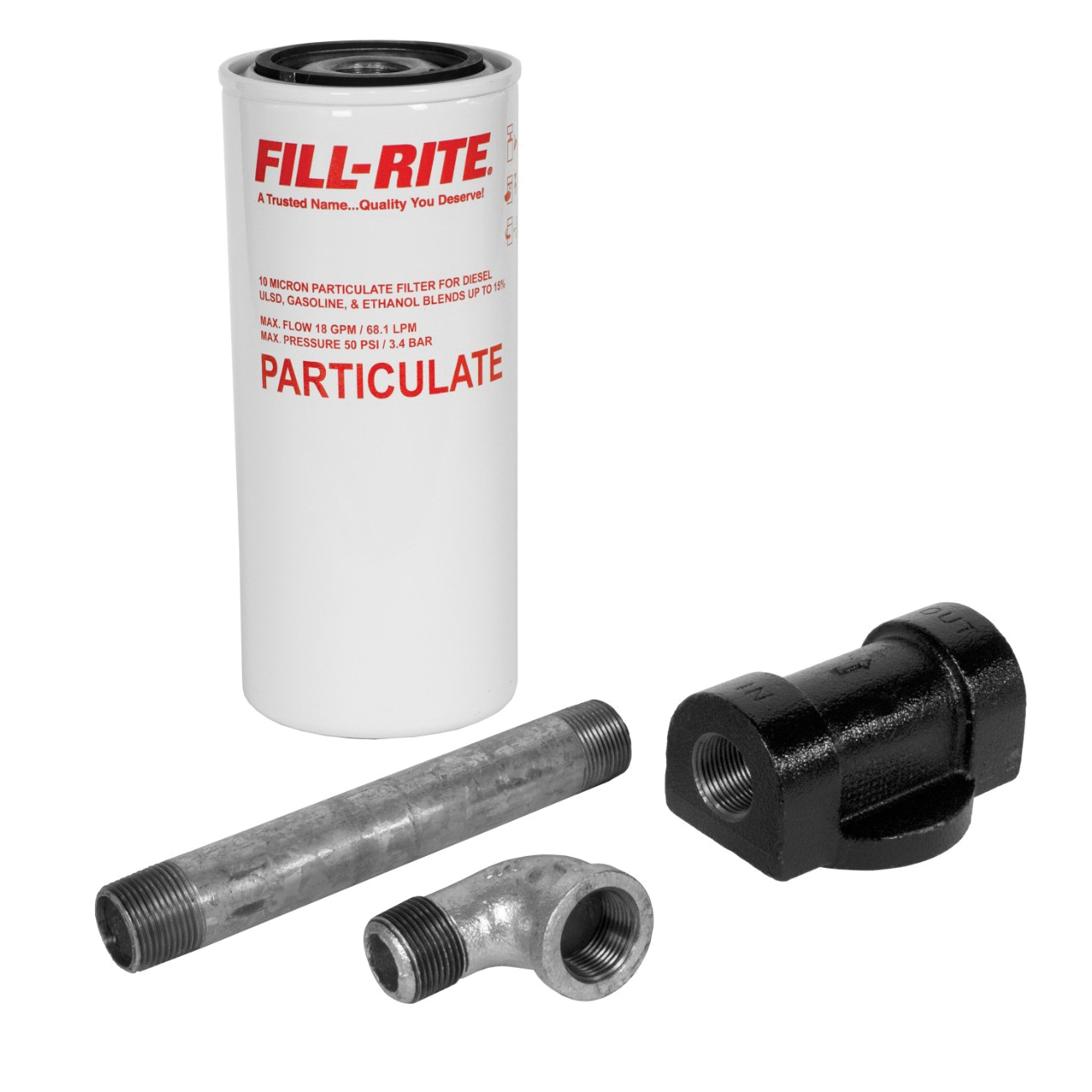 FILL-RITE® Hydrosorb® 1200KTF7018 Particulate Filter With 3/4 in Filter Head® Kit, 1-12 Connection, UNF Connection