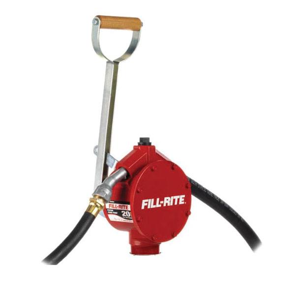 FILL-RITE® FR152 Piston Hand Pump, 20 to 34-3/4 in L Suction Tube, 1 in Inlet, 3/4 in Outlet, 10 gal/100 Revolution