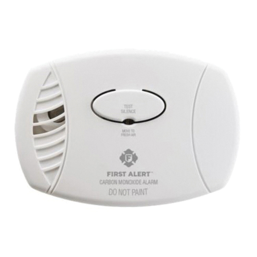 FIRST ALERT CO400 Carbon Monoxide Alarm, 9 V Battery Power Source, Electrochemical CO Sensor, Audible, Visual Alarm