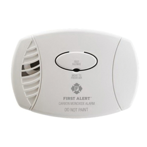 FIRST ALERT® CO605 Carbon Monoxide Alarm, 120 VAC Power Source, Electrochemical CO Sensor, LED Light Visual Indicator