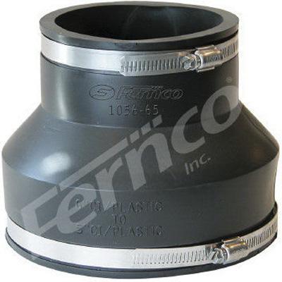 Fernco® 1056-65 Flexible Stock Coupling, 6 x 5 in, Cast Iron/Plastic, 4.3 psi, PVC