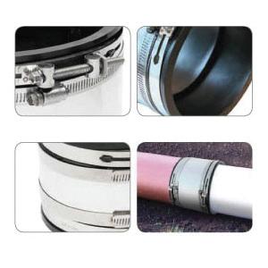 Fernco® 5056RC Series 5056-66RC Coupling, 6 in, Cast Iron/Plastic/Steel/Lead x Cast Iron/Plastic/Steel/Lead, 4.3 psi