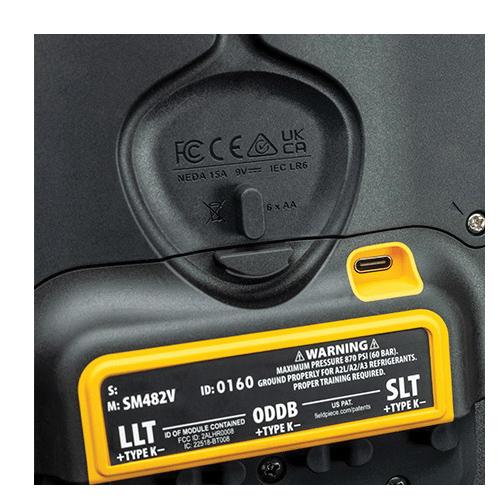 Fieldpiece SMAN® SM482V Wireless Refrigerant Manifold, 1/4 in Connection