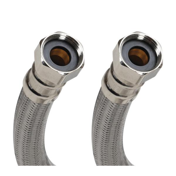 Fluidmaster® B3H18 Water Heater Connector, 3/4 x 3/4 in, FIP x MIP, 18 in L, 304 Stainless Steel, Lead-Free