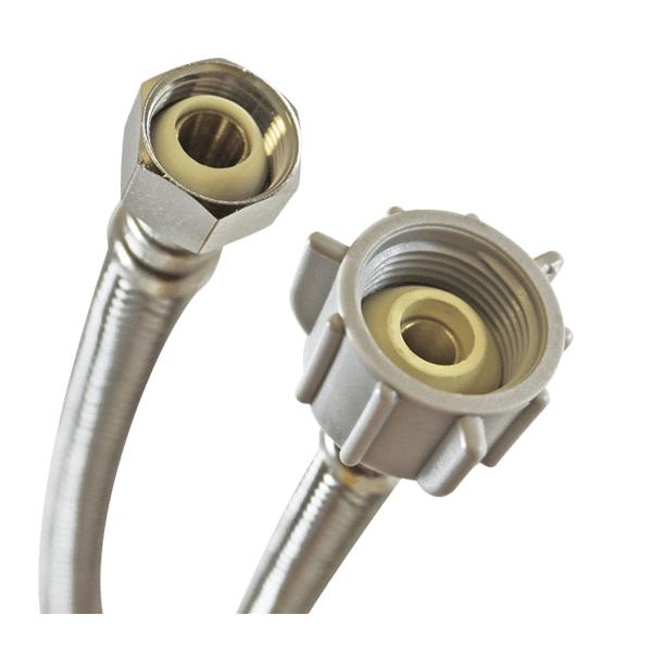 Fluidmaster® B1TV12 Toilet Water Supply Connector, 3/8 x 7/8 in, Compression x Ballcock, 12 in L, Vinyl