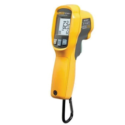 Fluke® 62 MAX Infrared Thermometer, -30 to 500 deg C/-22 to 932 deg F, +/-1.5% Reading Accuracy, AA Battery