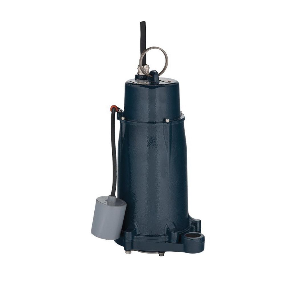 Little Giant 520510 20G 1-Phase 60 Hz Cast-Iron Automatic Sewage Grinder Pump, 2 HP, 200 - 208V, 13.5A