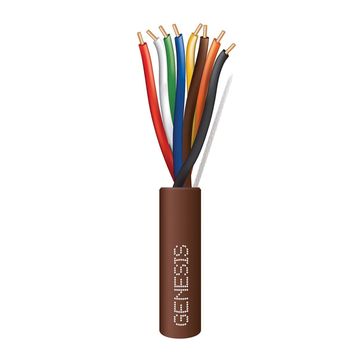 GENESIS 47162507 Thermostat Cable, 150 V, 8-Conductor, 18 AWG Conductor, Solid, Copper Conductor, 2500 ft L