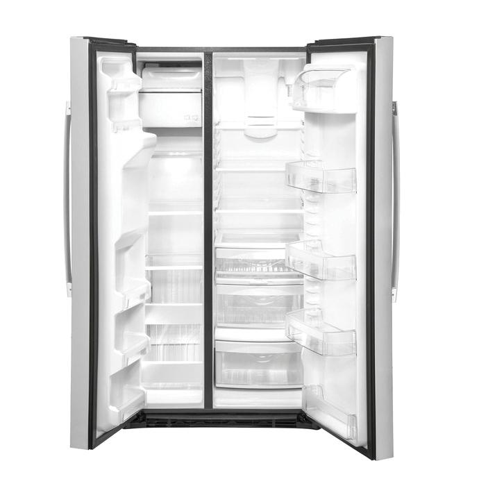 GE GSS25IYNFS Refrigerator, 25.1 cu-ft Capacity, Side-by-Side Door, Fingerprint-Resistant Stainless thumbnail 4