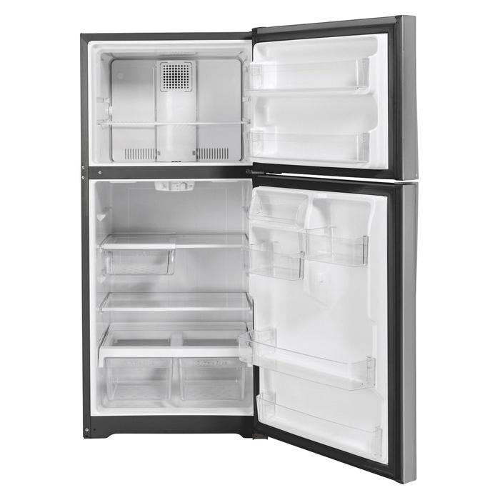 GE GTE19JSNRSS Top-Freezer Refrigerator, 19.2 cu-ft Capacity, Reversible Door, Stainless Steel thumbnail 3