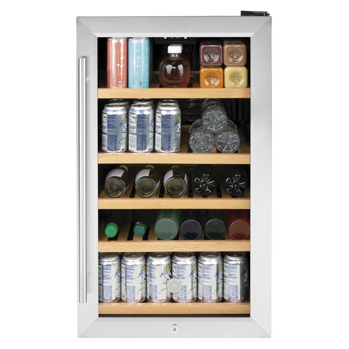 GE GVS04BQNSS Wine Center and Beverage Center, 4.1 cu-ft Capacity, Right Swing Door, Stainless with Black Case thumbnail 4