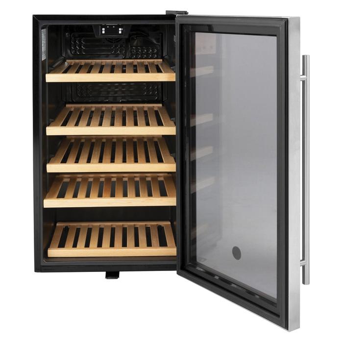 GE GVS04BQNSS Wine Center and Beverage Center, 4.1 cu-ft Capacity, Right Swing Door, Stainless with Black Case thumbnail 2