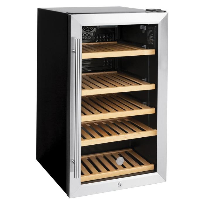 GE GVS04BQNSS Wine Center and Beverage Center, 4.1 cu-ft Capacity, Right Swing Door, Stainless with Black Case thumbnail 3