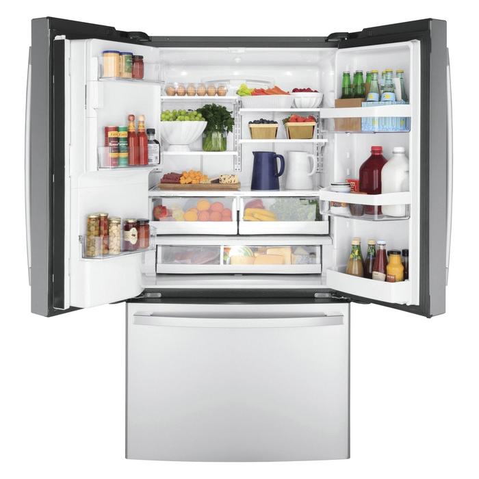 GE GYE22GYNFS Counter Depth French Door Refrigerator, 22.1 cu-ft Capacity, Fingerprint-Resistant Stainless thumbnail 2