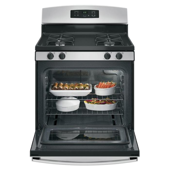 GE JGBS60REKSS Gas Range, 4-Burner, 120 V, 24 in Oven Interior Width, 19 in Oven Interior Depth thumbnail 4