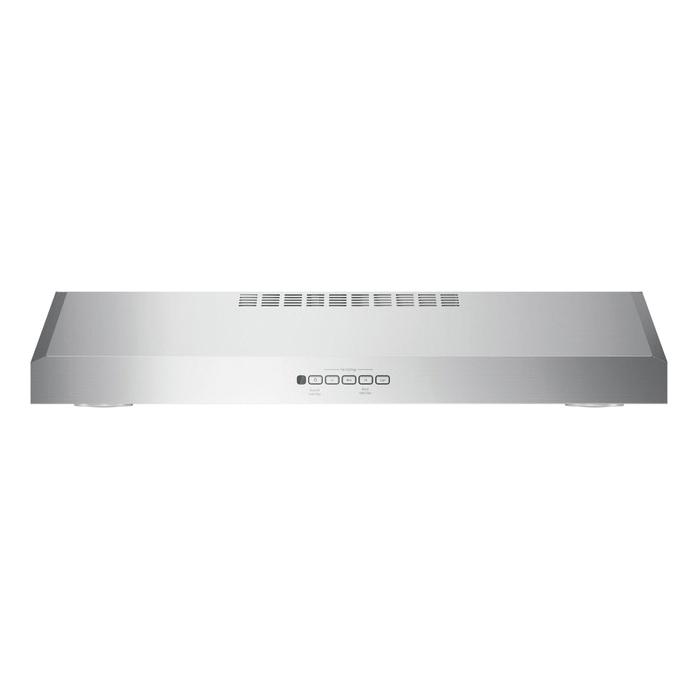 GE JVX5300SJSS Under The Cabinet Hood, 30 in L, 20 in D, 2-Lamp, Halogen Light, Convertible Vent, Metal, 188 W thumbnail 2