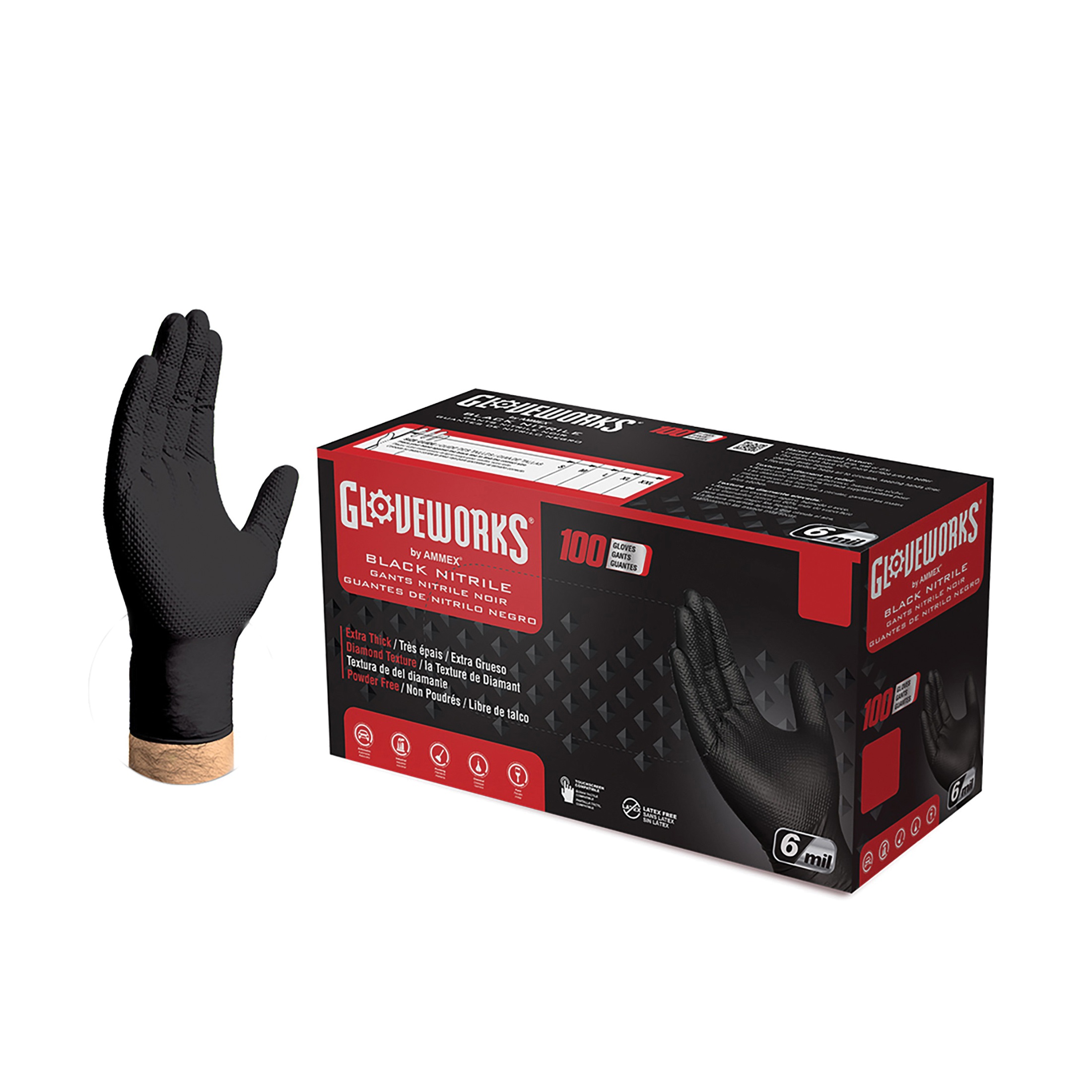 GLOVEWORKS® by AMMEX® GWBN48100