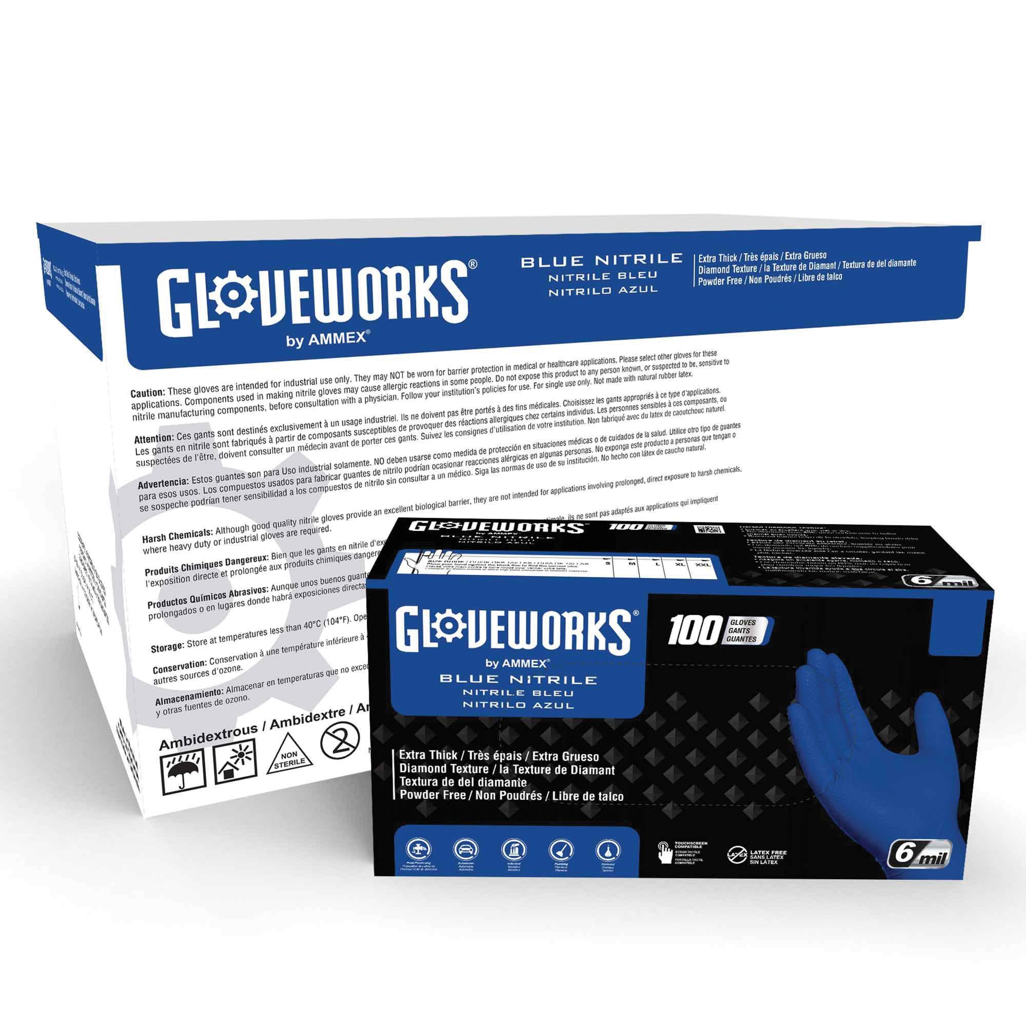 GLOVEWORKS&reg; by AMMEX&reg; GWRBN49100 GWRBN-2XL