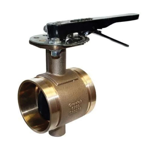 GRUVLOK® 6700 Series 0880006564 Butterfly Valve, 4 in, CTS Copper, Bronze, 300 psi