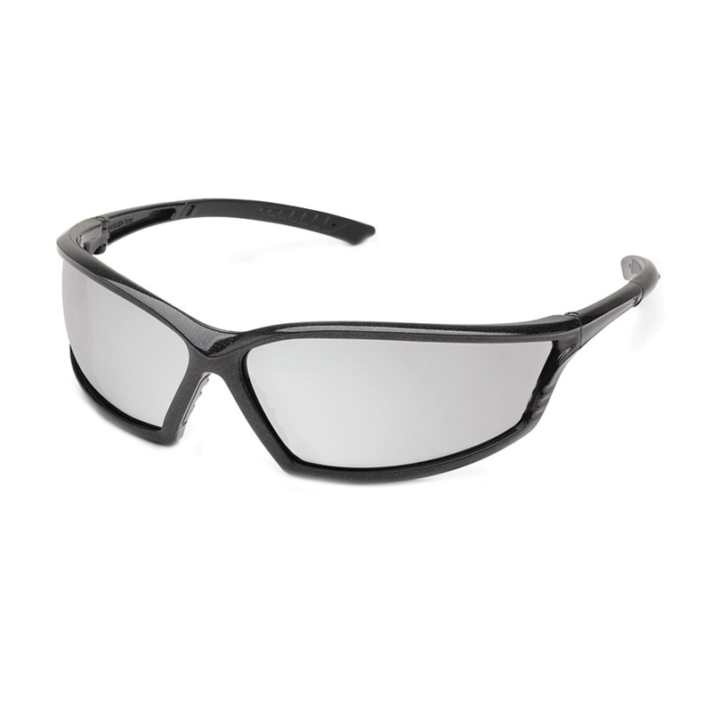 Gateway Safety® 4x4® 41PG8M Safety Glasses, Silver Mirror Lens, Wraparound Frame, Polished Granite Frame, Soft Temple