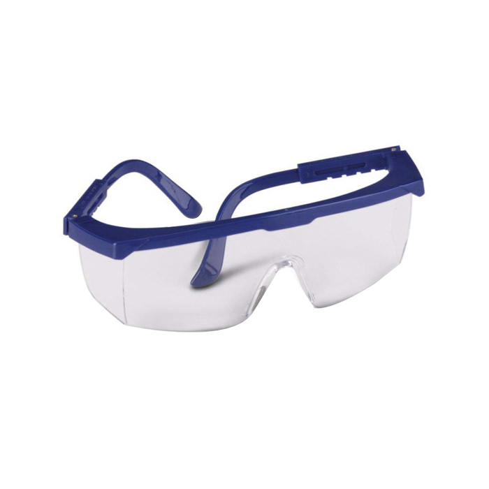 Gateway Safety® Strobe™ 49RB80 Safety Glasses, Clear Lens, Scratch-Resistant Lens, Blue Frame, Adjustable Temple