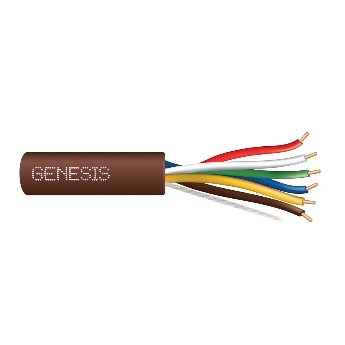 55306-04-07 6-Conductor Solid Bare Copper 18 AWG Thermostat Wire, 150V, 250 ft L