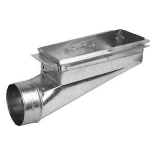 Snappy® 244F Flanged Center End Steel Register Boot, 10 inch x 6 inch x 6 inch, 30 ga., Galvanized
