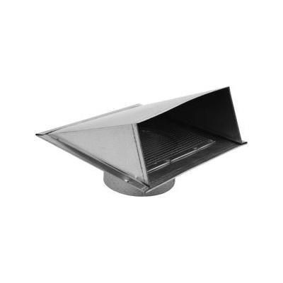 Gray Metal 10-329 Fresh Air Intake With Screen, 10 in, Galvanized, Steel