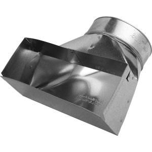 Gray Metal 113R Series 10x6x5-113R Register Boot, 10 in L Register Opening, 6 in W Register Opening, Metal