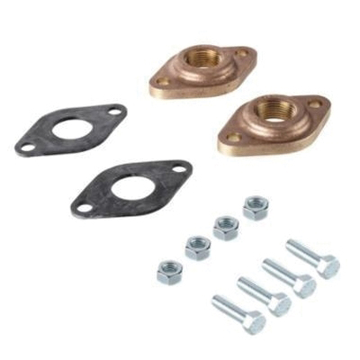 Grundfos 519652 Pump Flange Set, 4-1/4 in L, 2-3/4 in W, 3/4 in H, Bronze